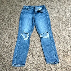 American eagle size 0 mom jeans slightly worn